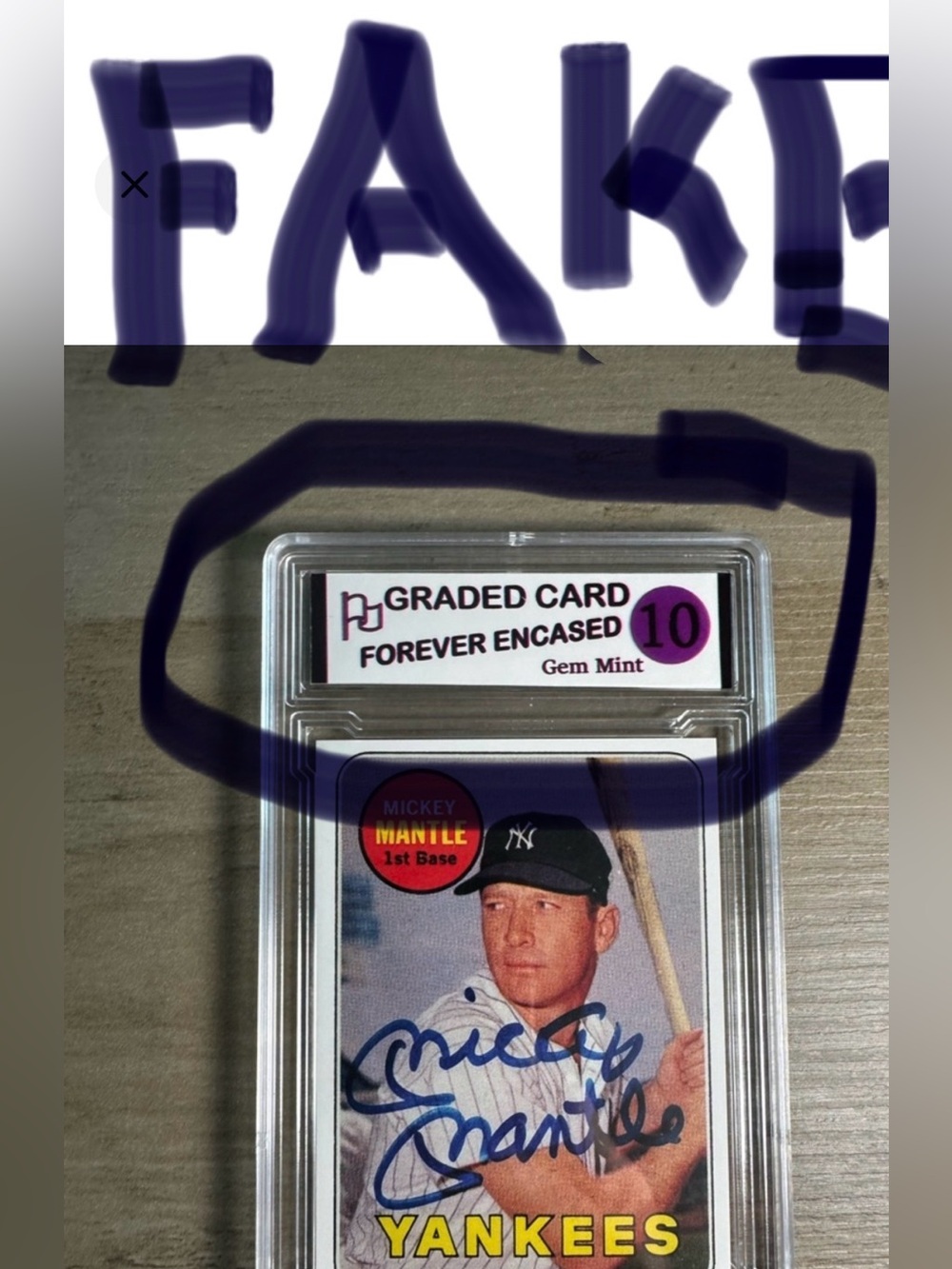 FAKE CARDS--  PLEASE BEWARE OF CARDS THAT ARE IN CASING JUST LIKE THE ONE BELOW